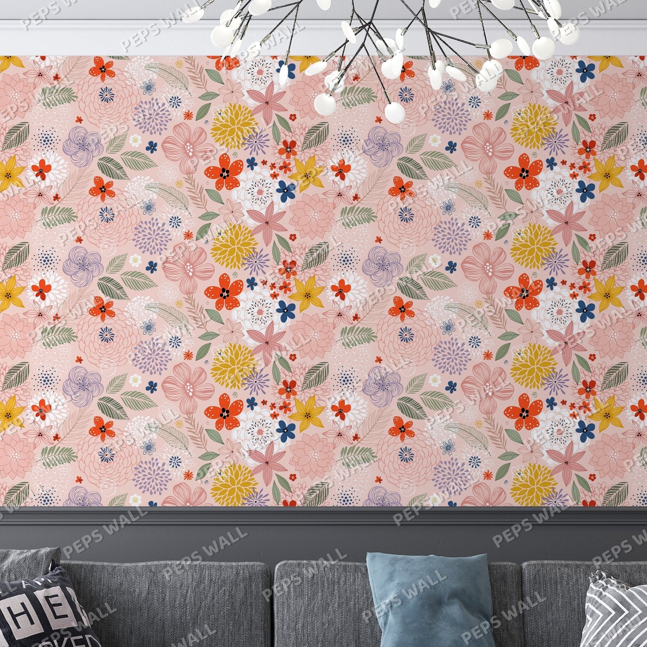 Colorful mix — custom wallpaper mural mural, Peps Wall Dubai