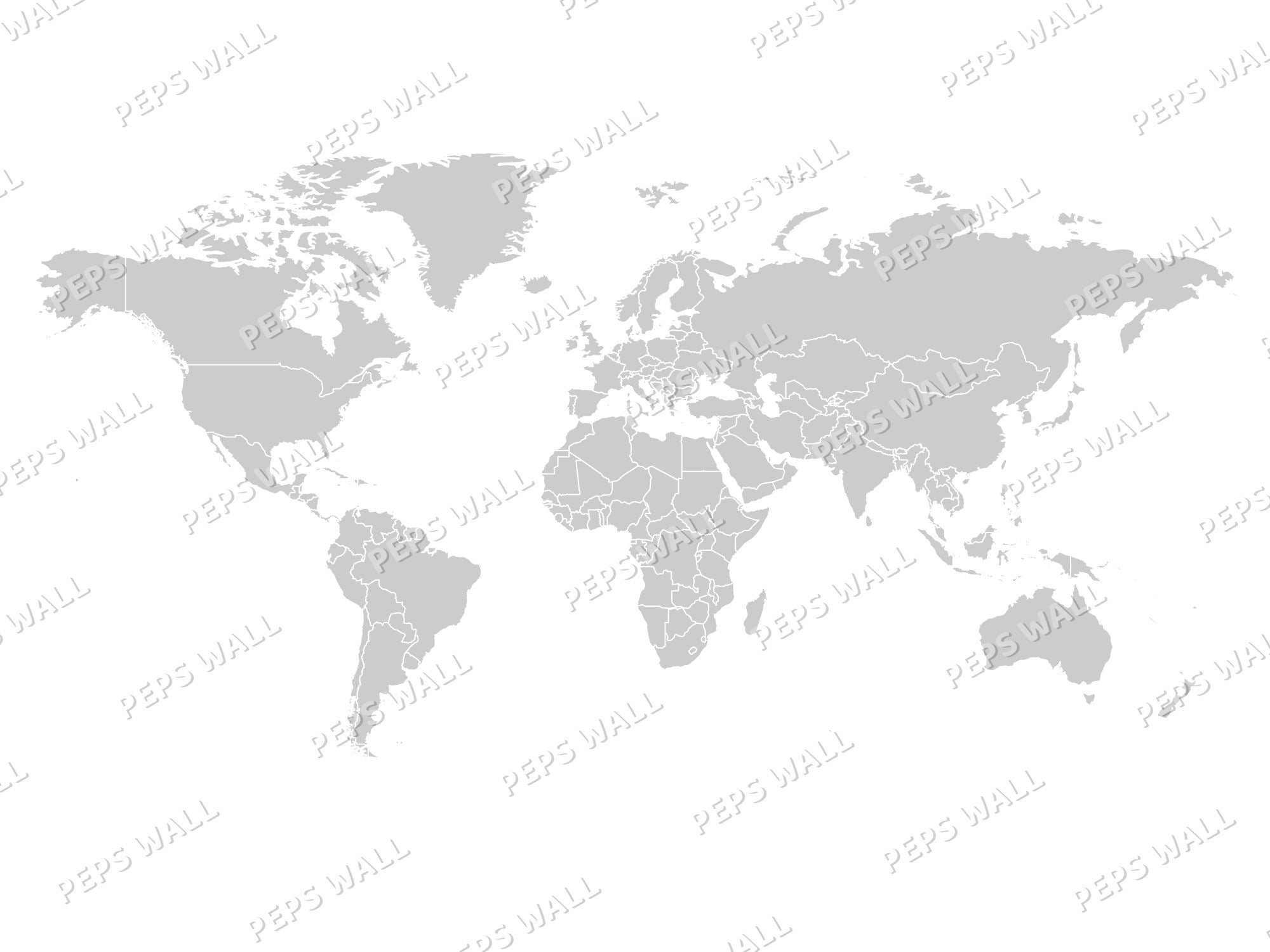 World map - grey