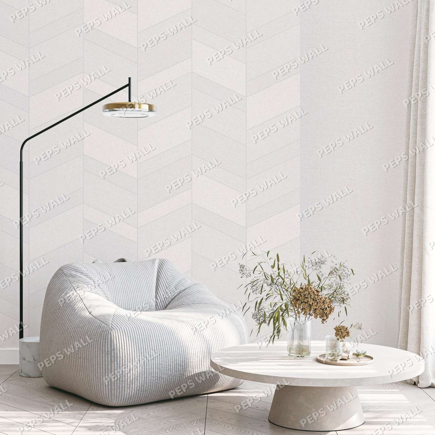 Spina White — neutral wallpaper Dubai, Peps Wall
