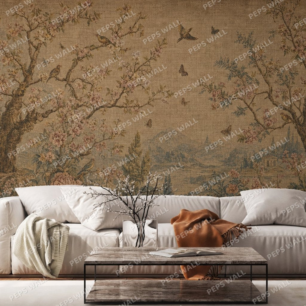 Tapestry Bloom — floral wallpaper Dubai, Peps Wall