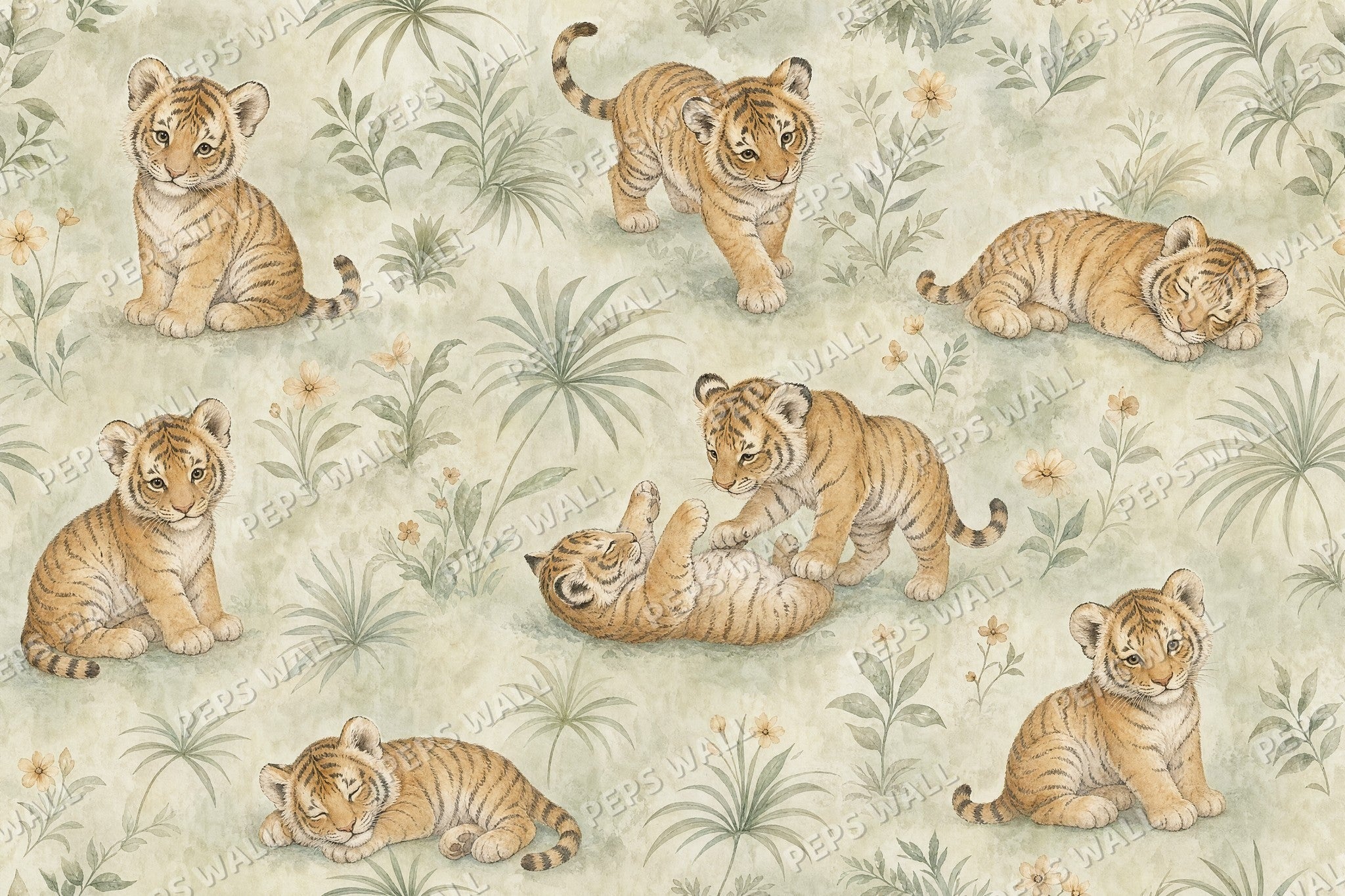 Tiger Cubs Pastel
