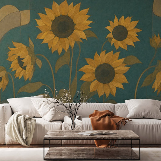 Tournesols — arabic majlis wallpaper Dubai, Peps Wall