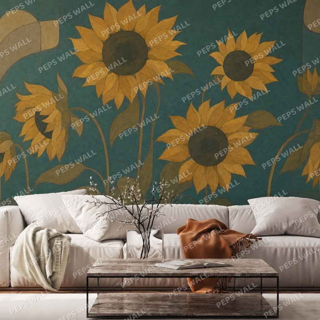 Tournesols — arabic majlis wallpaper Dubai, Peps Wall