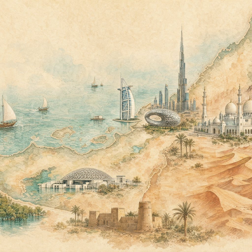 UAE Landmark Map