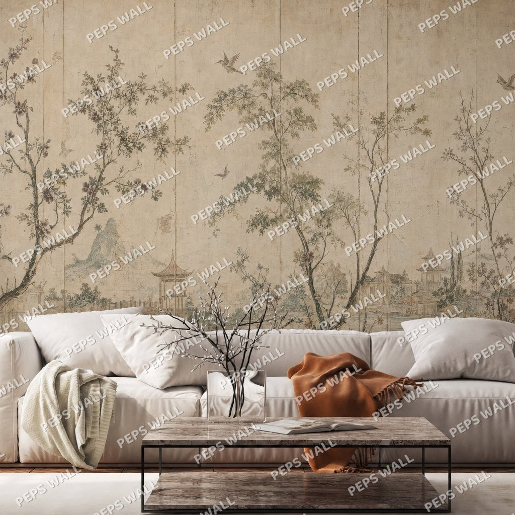 Vieux Paris — chinoiserie wallpaper Dubai, Peps Wall