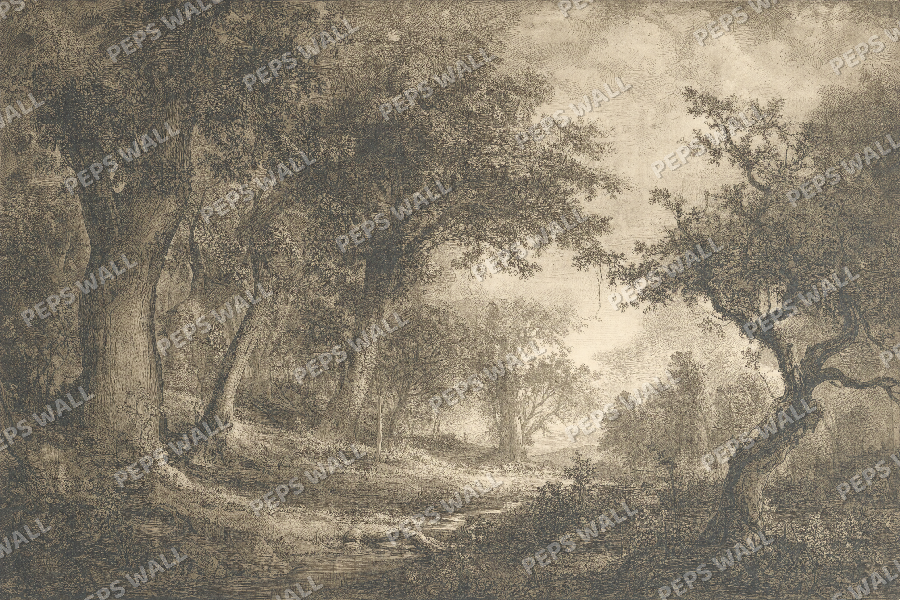 Vintage Grove - made-to-measure wall mural design by Peps Wall Dubai