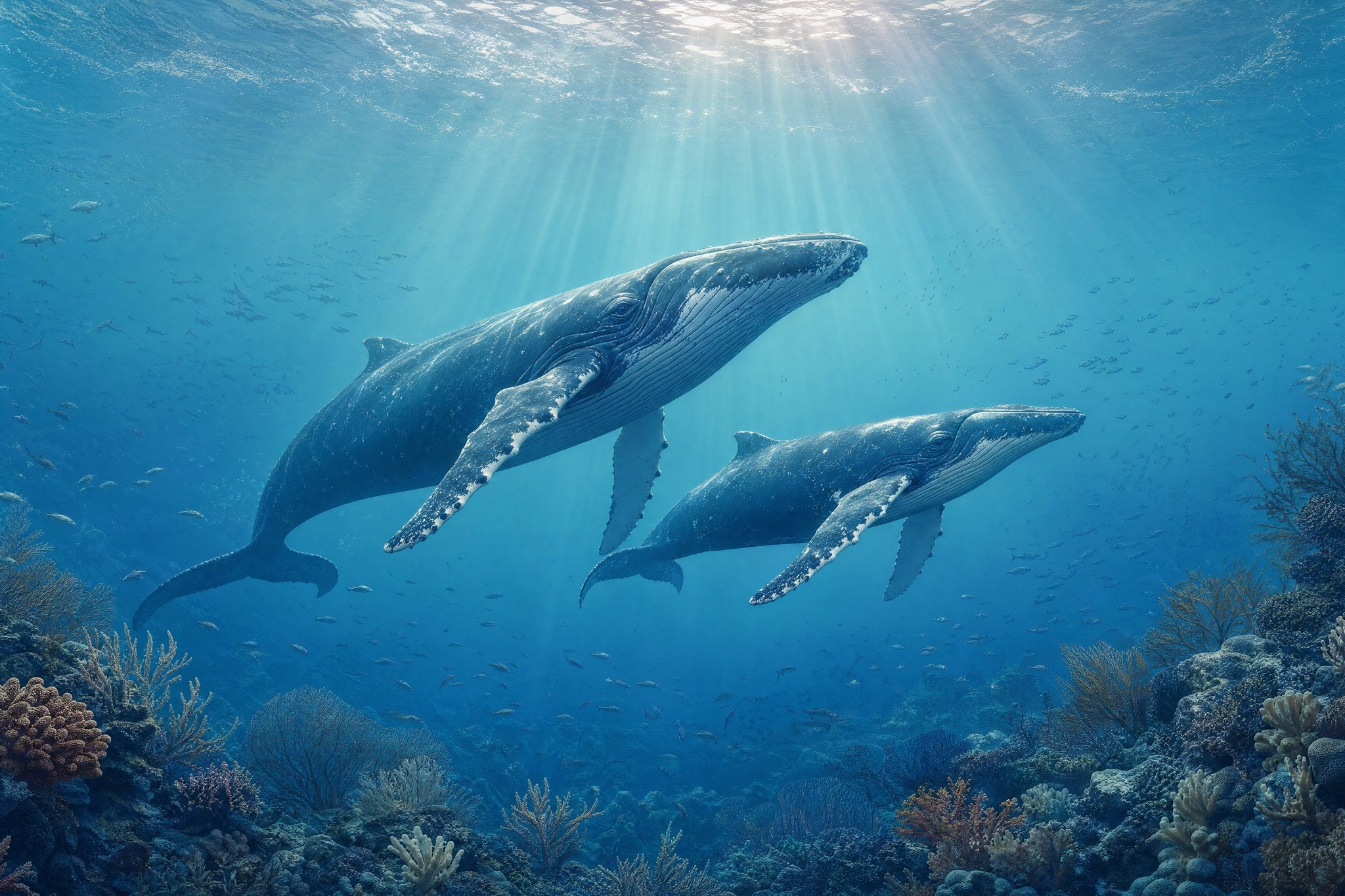 Whale Ocean Panorama