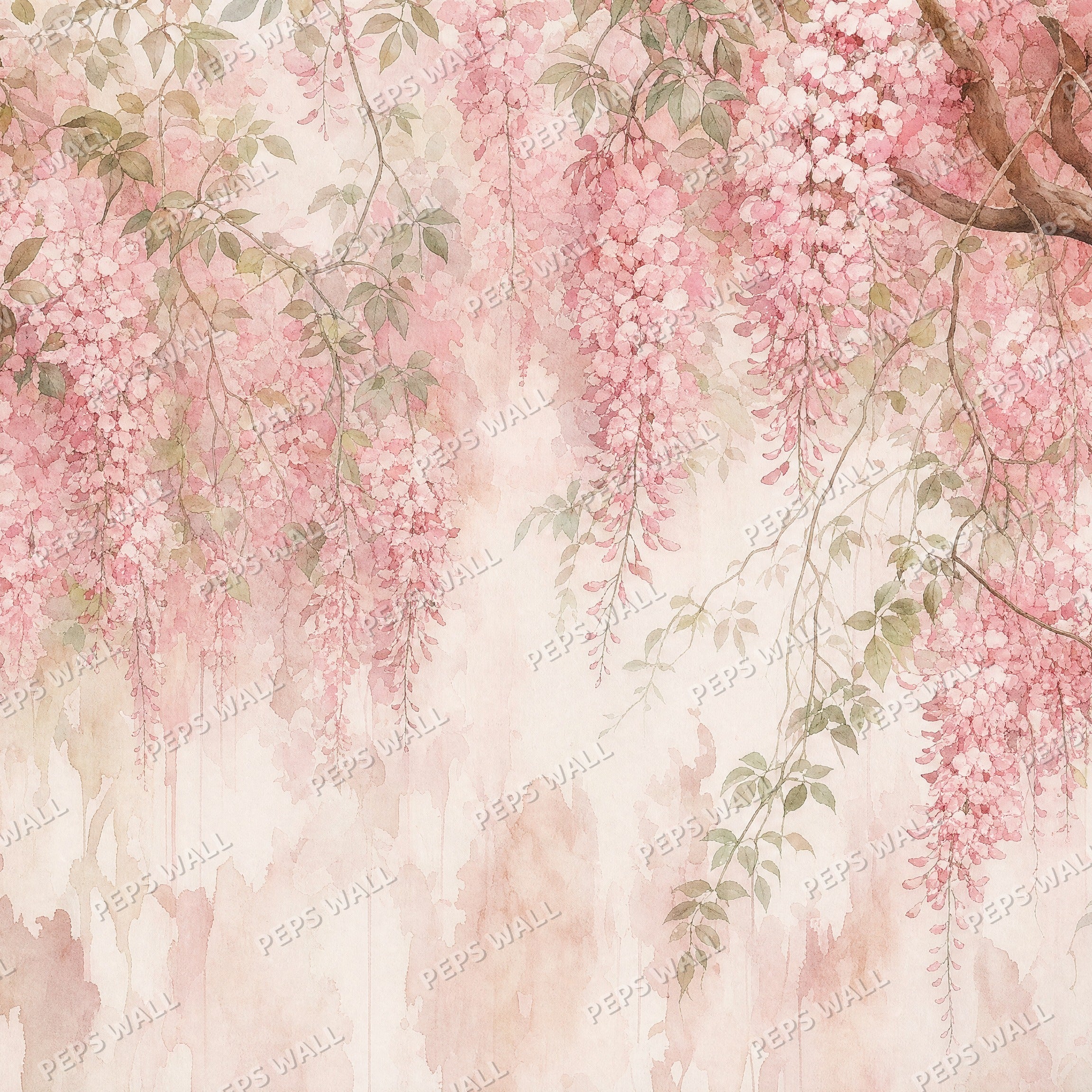Wisteria Blush wallpaper design