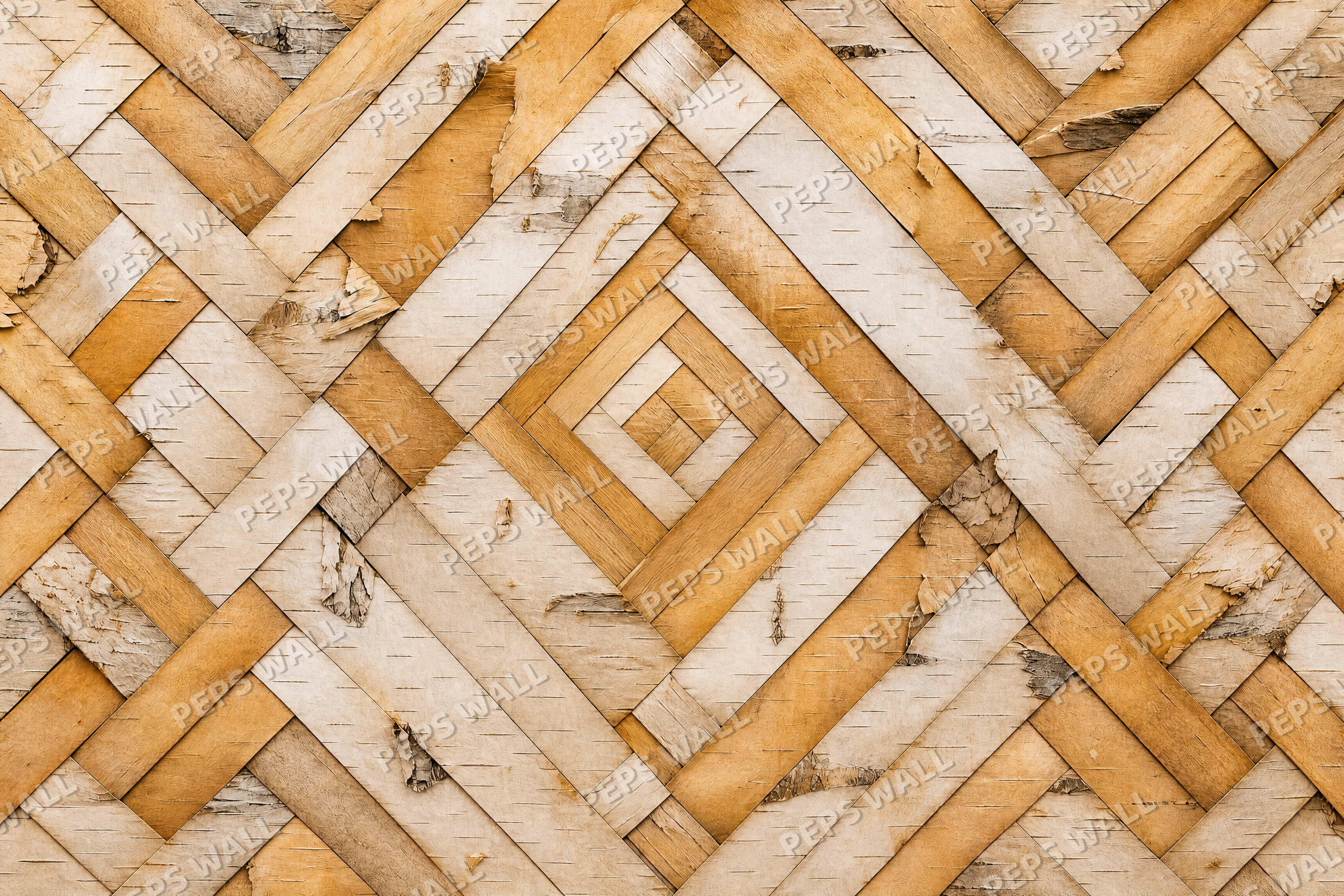 Woven Birch - made-to-measure wall mural design by Peps Wall Dubai